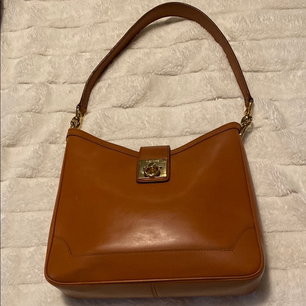 Celine tan hobo shoulder bag